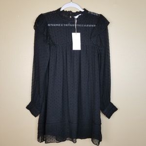 NWT ZARA TRAFALUC Black Lace Ruffle Dress SM A00.7